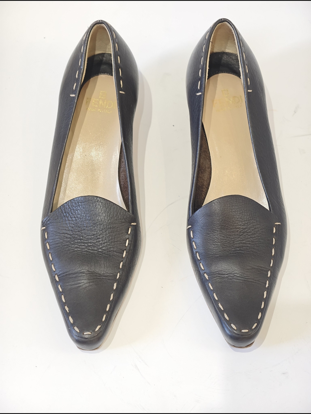 Fendi brown Selleria leather  pumps - Picture 6 of 10